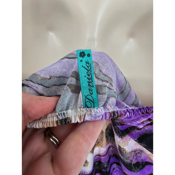 Vintage Y2K Daniela Womens Sz M Halter Mini Dress Party Clubbing Dancing Glitter - Picture 4 of 4